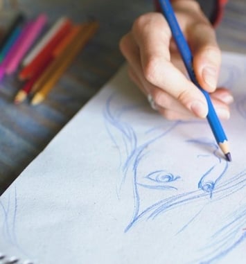 Atelier « Portrait aux crayons de couleurs »