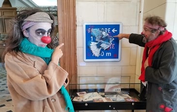 Visite clownesque par la compagnie « Les 2 de la Spontanée »
